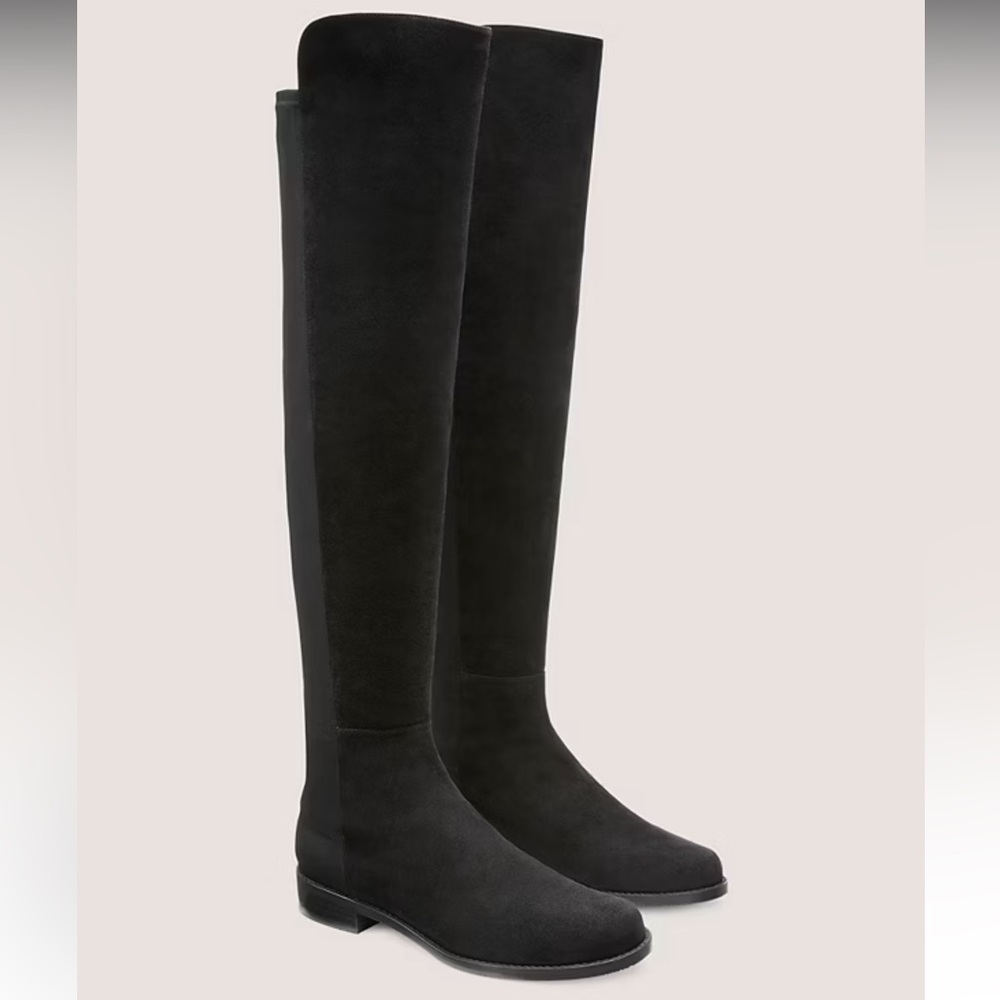Stuart Weitzman Black 5050 Over the Knee Suede Boot